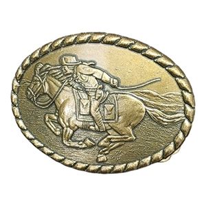 Vintage Pony Express Rider Commemorative Buckle